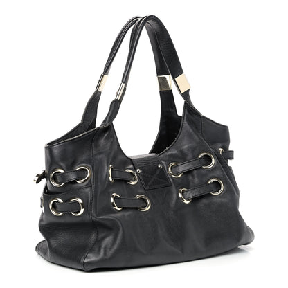 Jimmy Choo Supple Calfskin Large Radiant Hobo Black 3 of 17