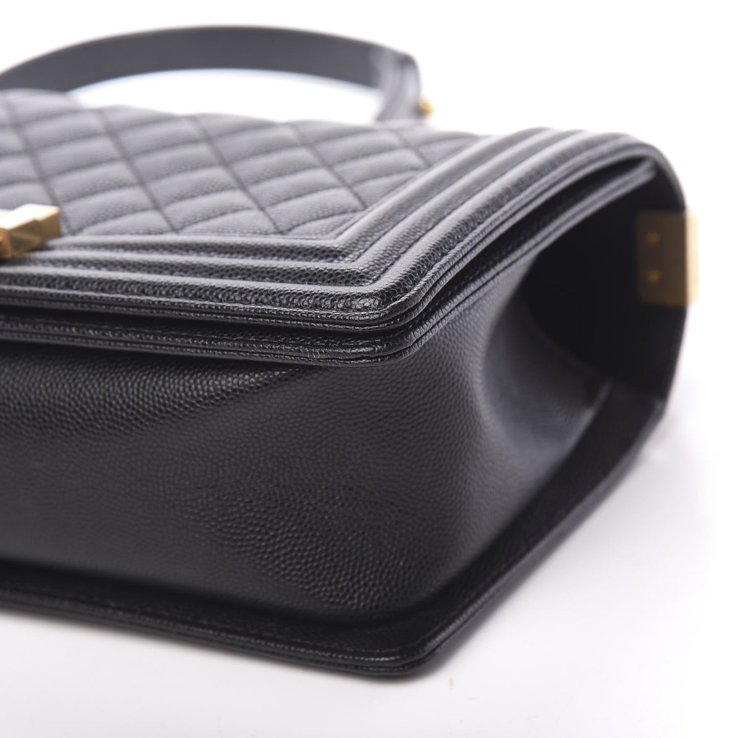 Caviar Quilted Medium Boy Flap Black