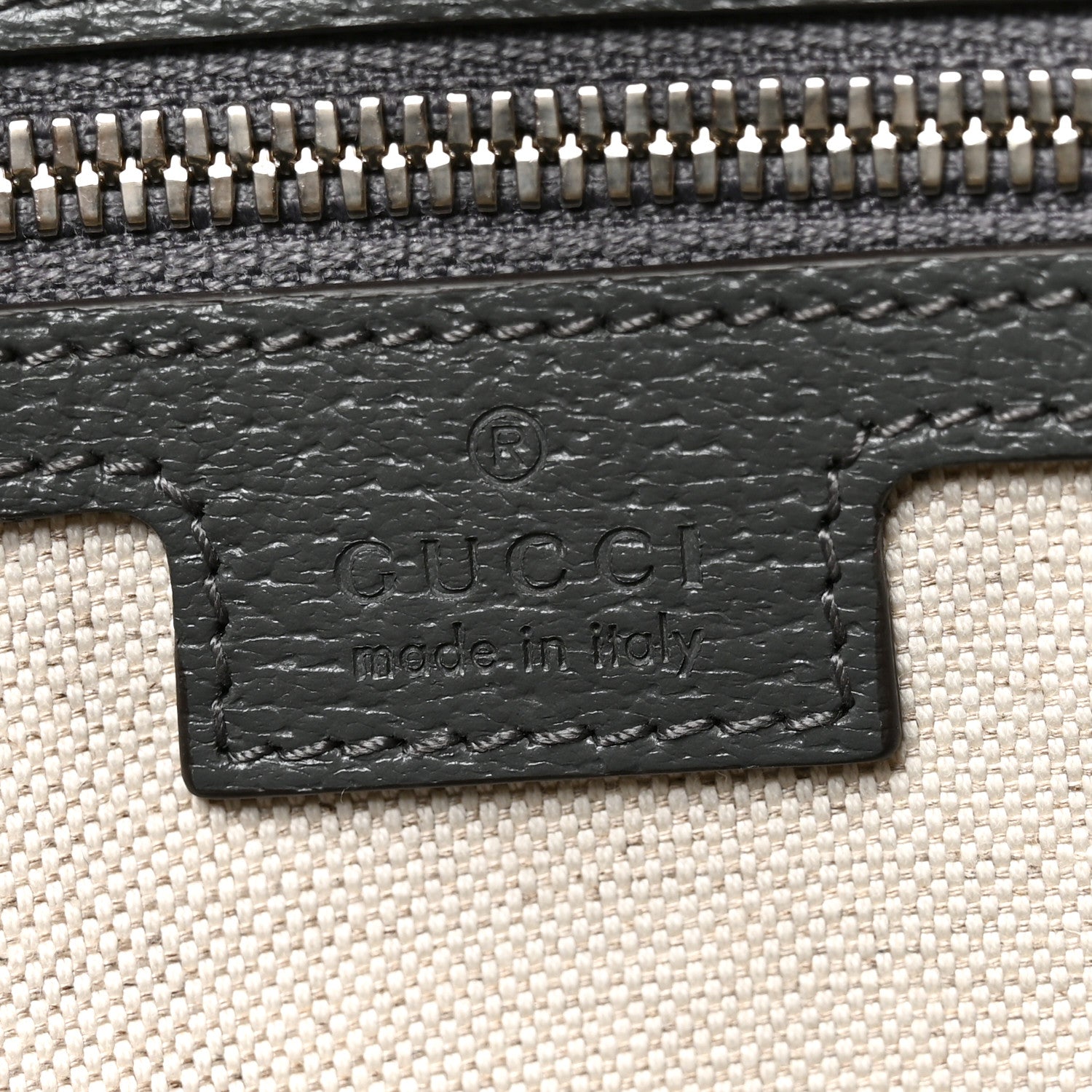 Gucci GG Supreme Monogram Textured Dollar Calfskin Large Ophidia Tote Bag Grey Black Graphite Grey 6 of 10