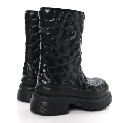 Valentino Garavani Rubber Atelier 03 Rose Edition 30/50mm Short Rainboots 37 Black 4 of 10