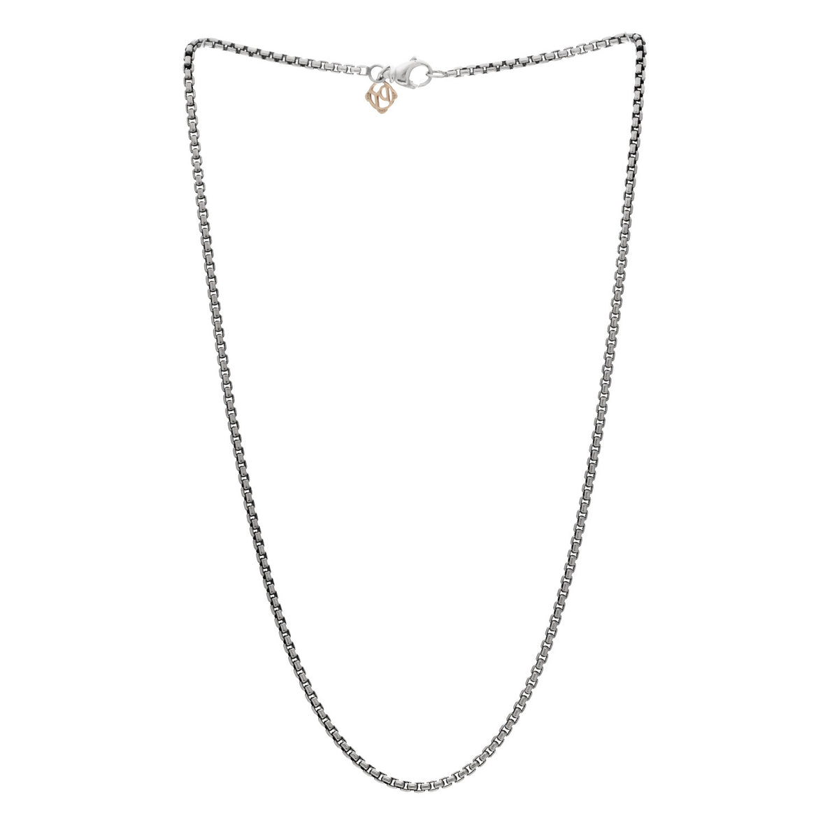 David Yurman Sterling Silver 14K Yellow Gold 2.7mm Small Box Chain Necklace 18" 3 of 4