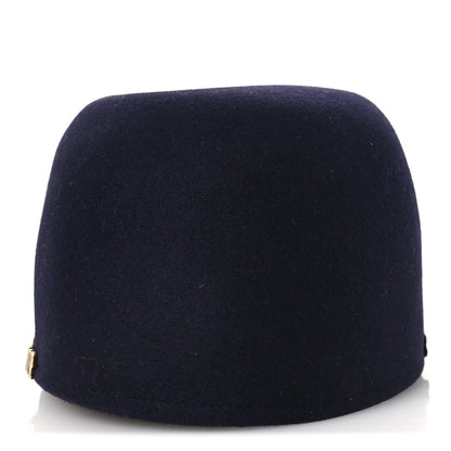 Christian Dior Rabbit Felt Hat 57 Navy 6 of 8