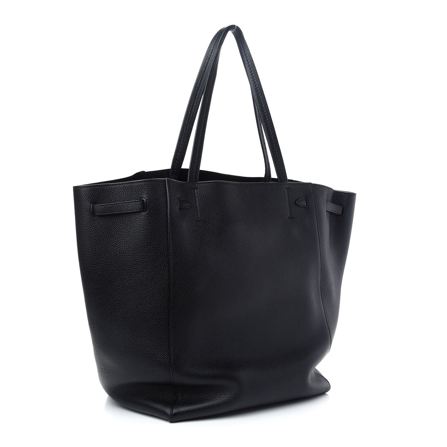 Celine Soft Grained Calfskin Medium Belt Cabas Phantom Black 3 of 10