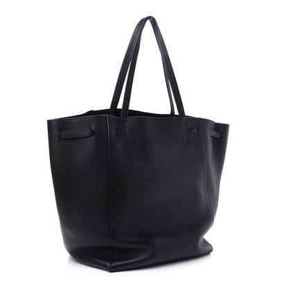 Celine Soft Grained Calfskin Medium Belt Cabas Phantom Black 3 of 10