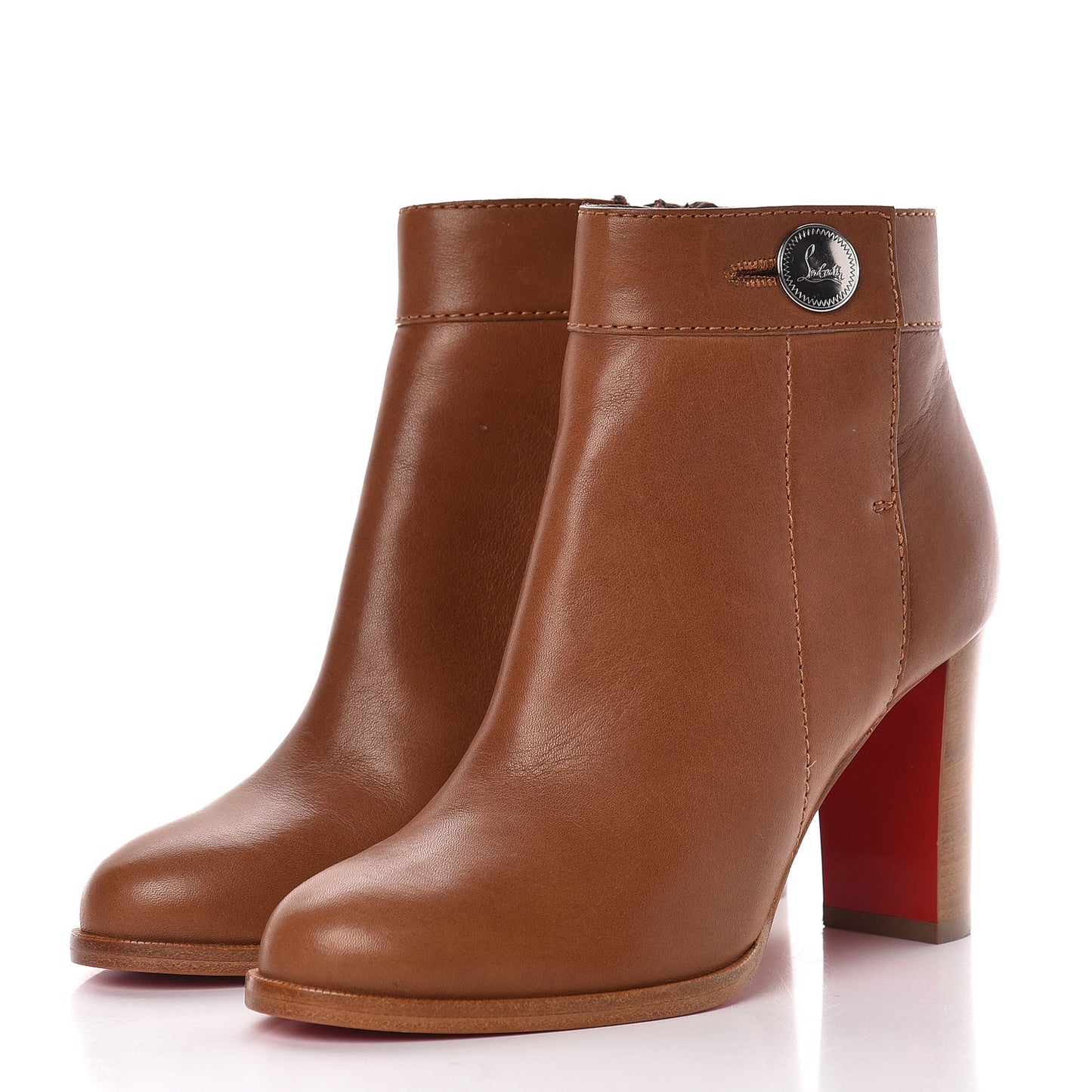 Calfskin Janis 85 Booties 36 Cuoio
