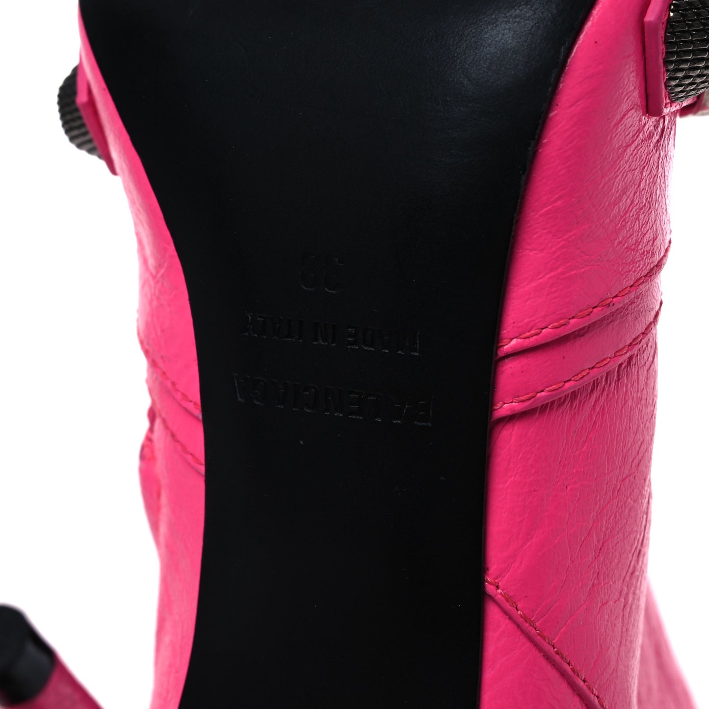 Agneau Arena Cagole 90mm Boots 38 Fluo Pink