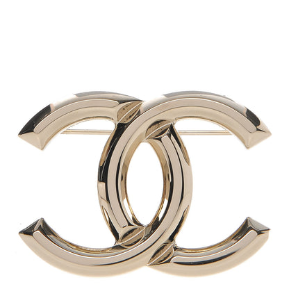 Chanel Metal CC Brooch Light Gold 1 of 5