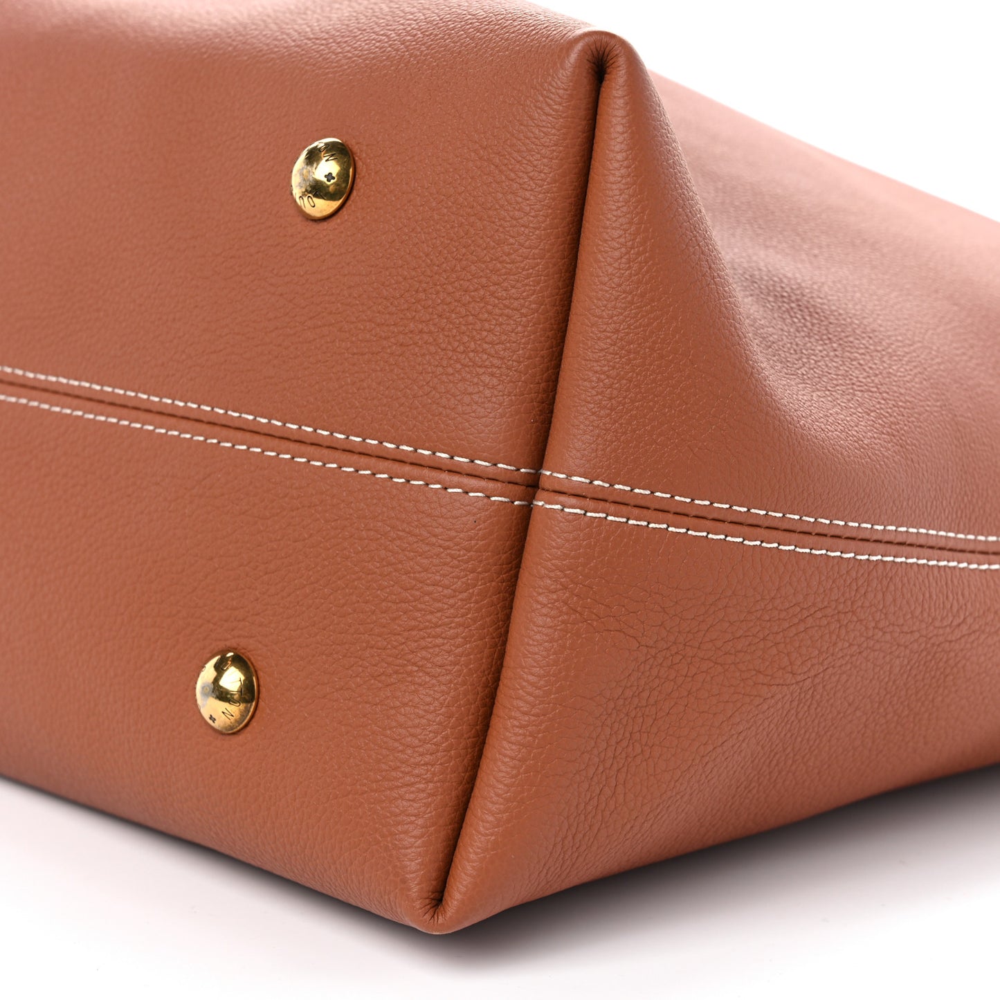 Grained Calfskin Low Key Hobo MM Cognac