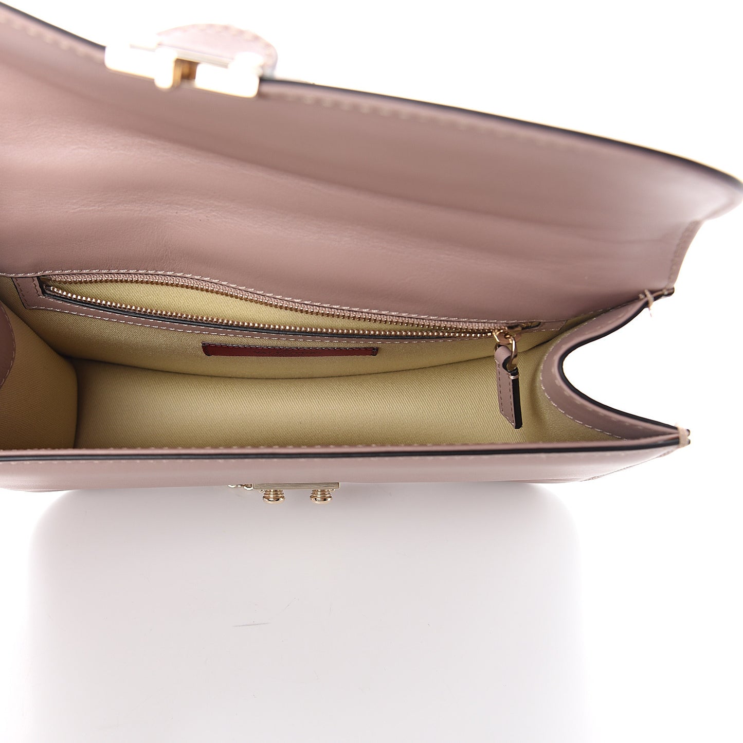 Vitello Medium Glam Lock Rockstud Flap Poudre
