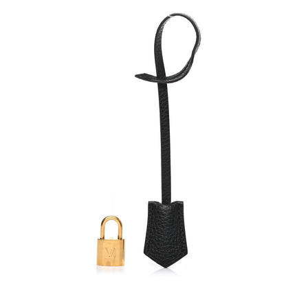 Louis Vuitton Calfskin Clochette Key Bell Holder and Lock Set Black 1 of 6