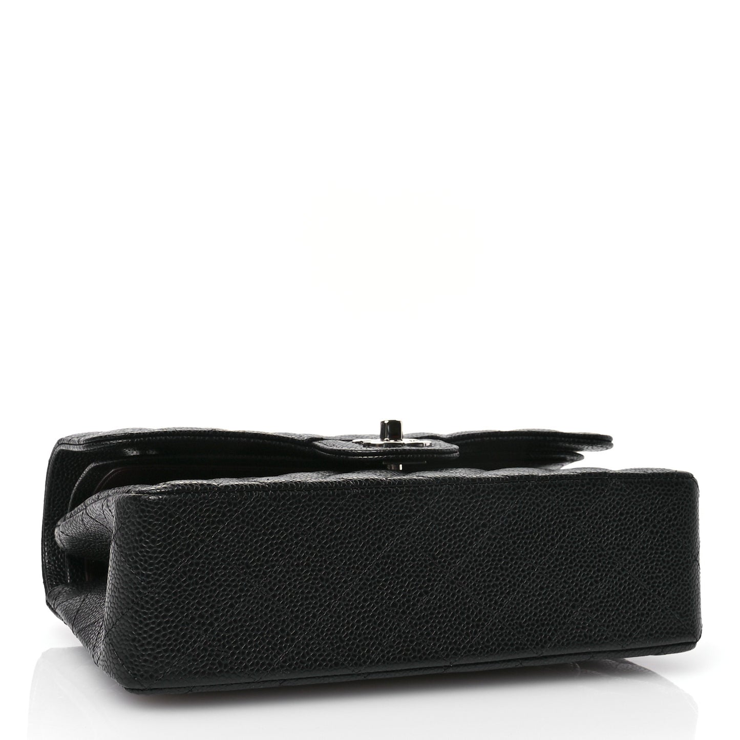 Caviar Quilted Small Double Flap Black