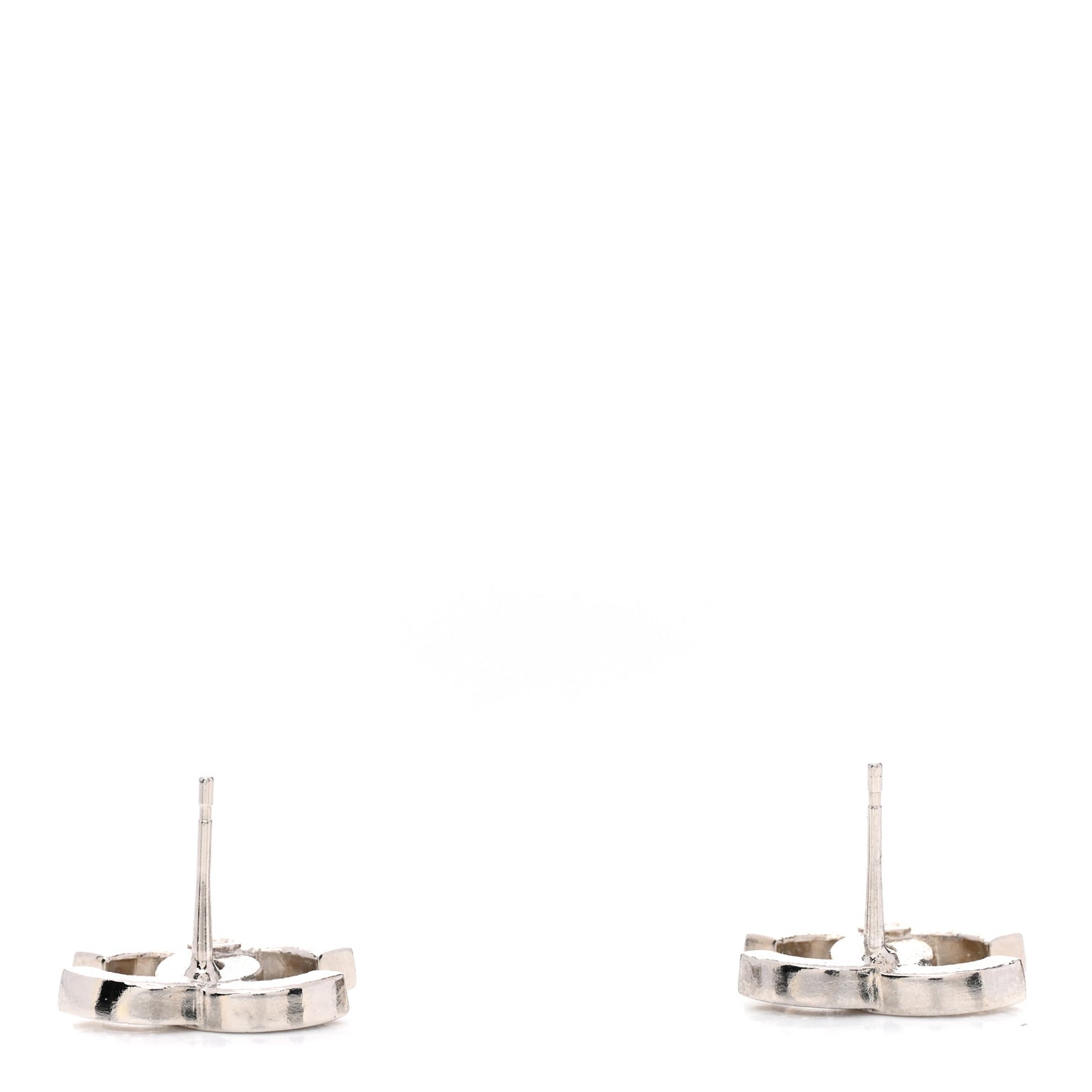 Crystal CC Earrings Silver Black