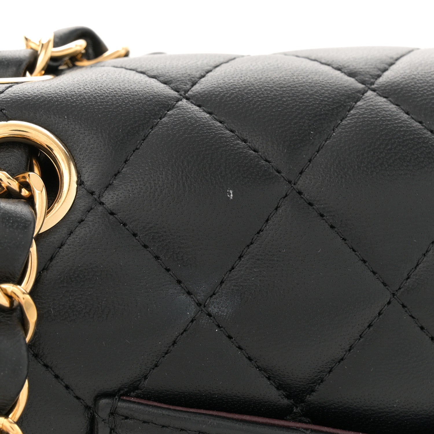 Chanel Lambskin Quilted Medium Double Flap Black 13 of 14