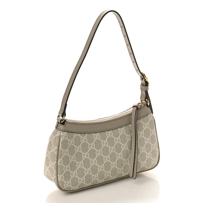Gucci GG Supreme Monogram Textured Dollar Calfskin Small Ophidia Hobo Beige Mystic White Oatmeal 2 of 8