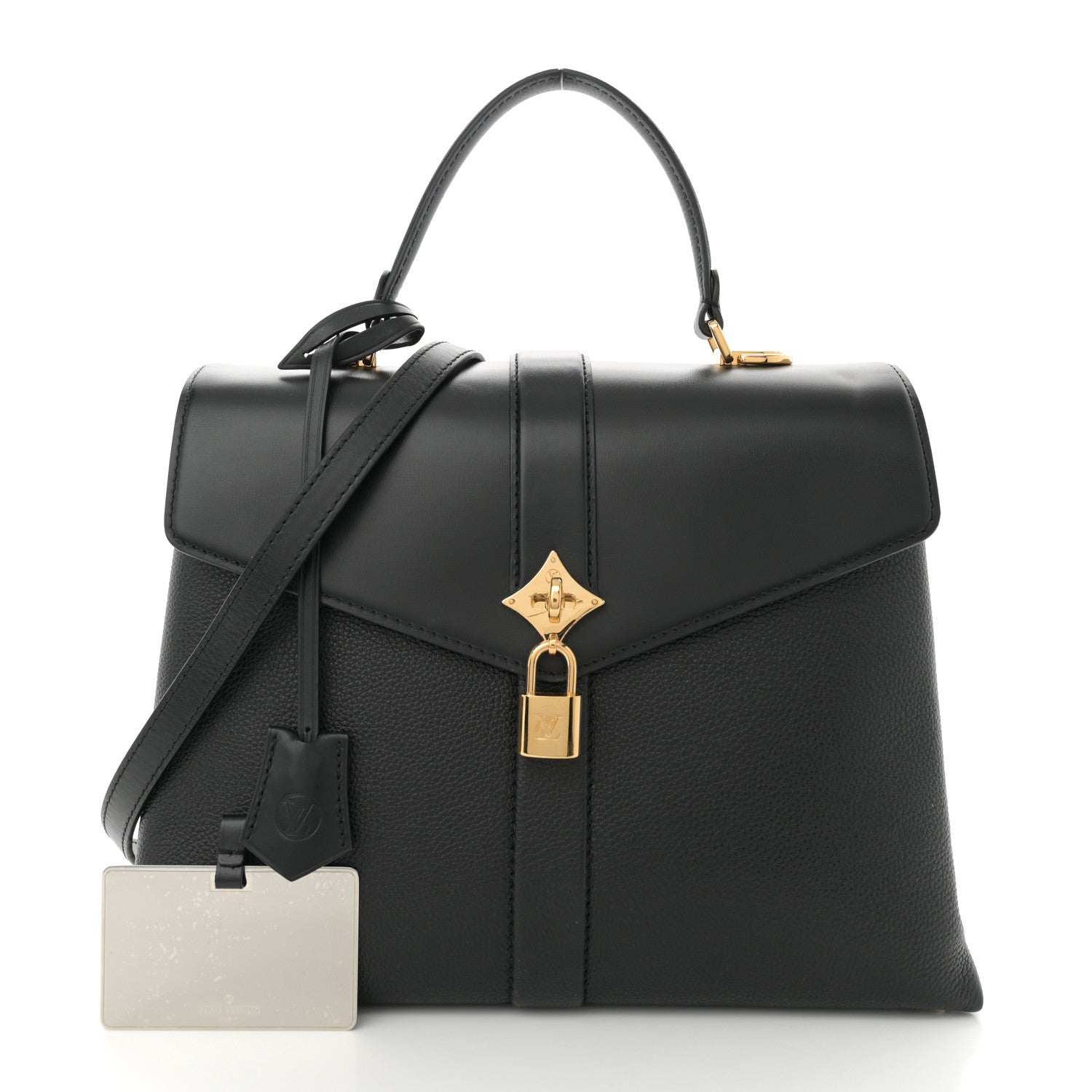 Louis Vuitton Grained Smooth Calfskin Rose Des Vents MM Black 2 of 12