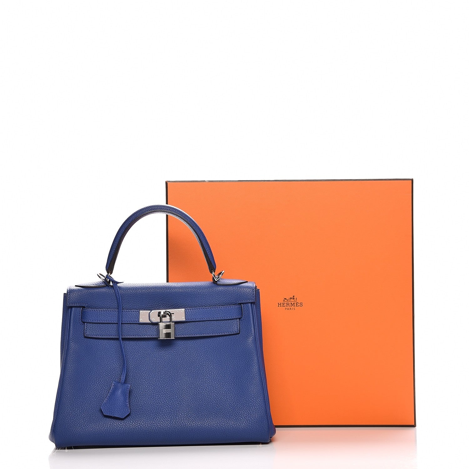 Hermes Togo Kelly Retourne 28 Bleu Electrique 8 of 32