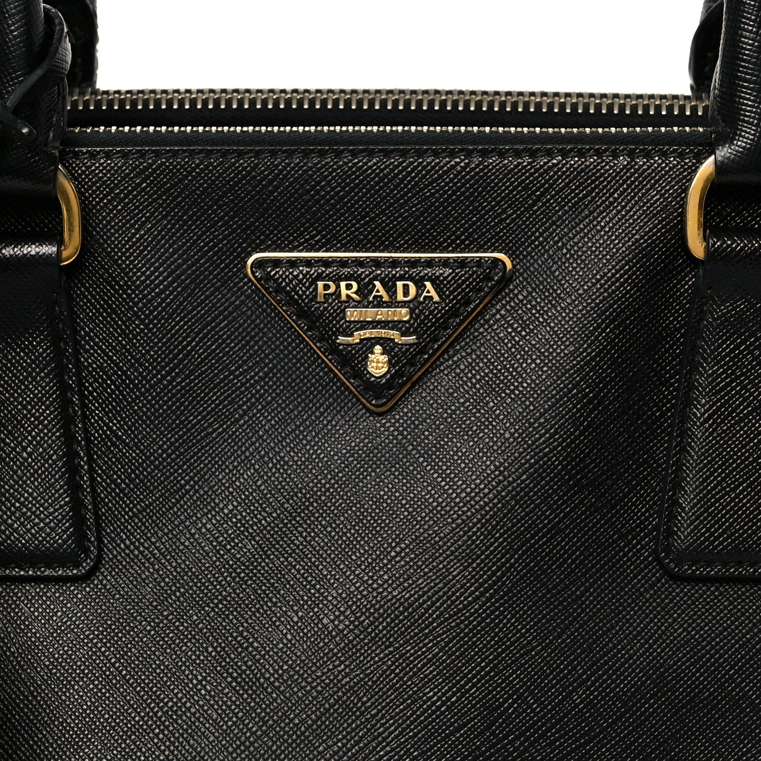 Prada Saffiano Medium Galleria Double Zip Tote Black 9 of 11