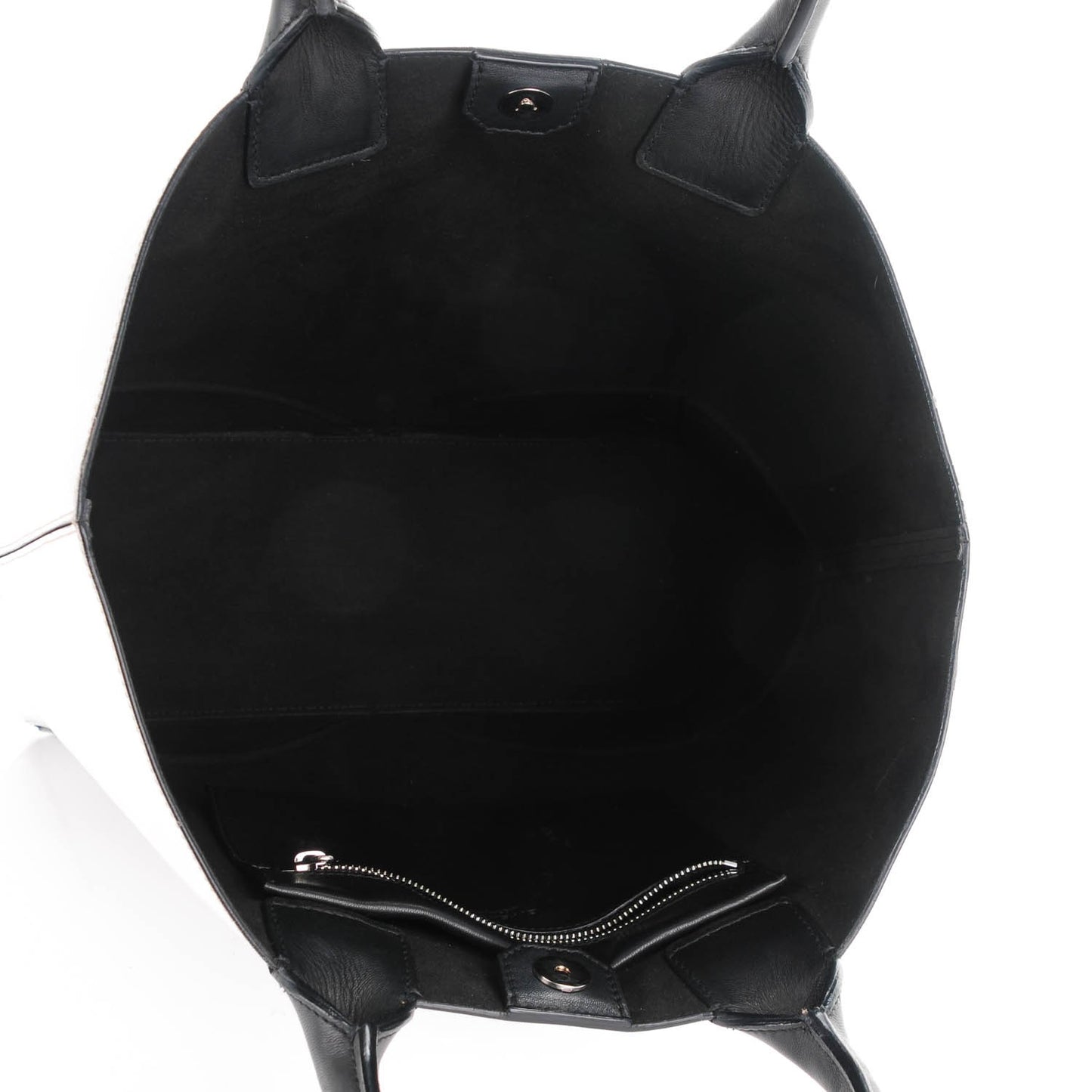 Nappa Easy Tote White Black