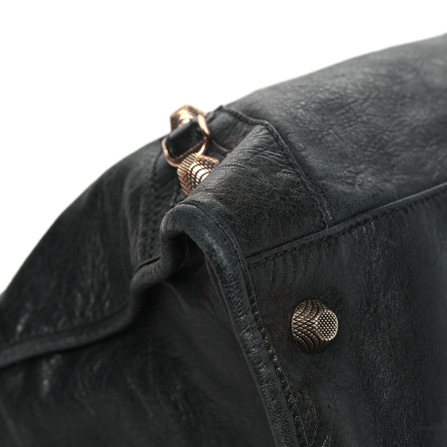Balenciaga Agneau Giant 12 Rose Gold Hardware Weekender Black 9 of 17