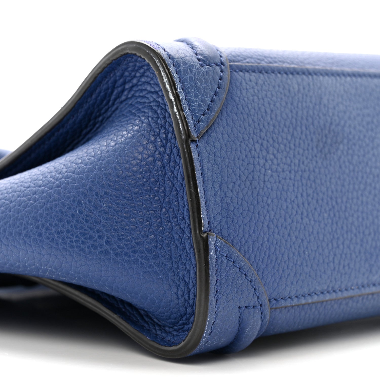Celine Drummed Calfskin Nano Luggage Indigo 9 of 13