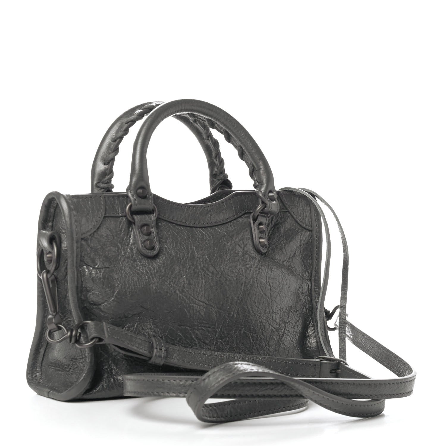 Balenciaga Agneau Arena Classic Hardware Nano City Dark Grey 2 of 4