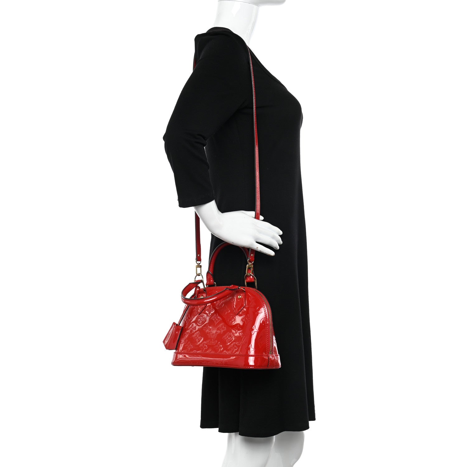 Louis Vuitton Vernis Alma BB Cherry 2 of 11