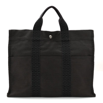 Hermes Canvas Herline MM Tote Grey 1 of 9