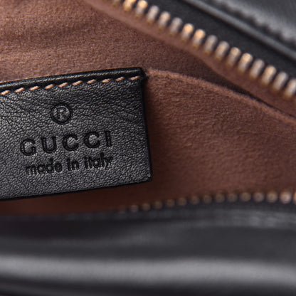 Gucci Calfskin Matelasse Mini GG Marmont Chain Shoulder Bag Black 6 of 11