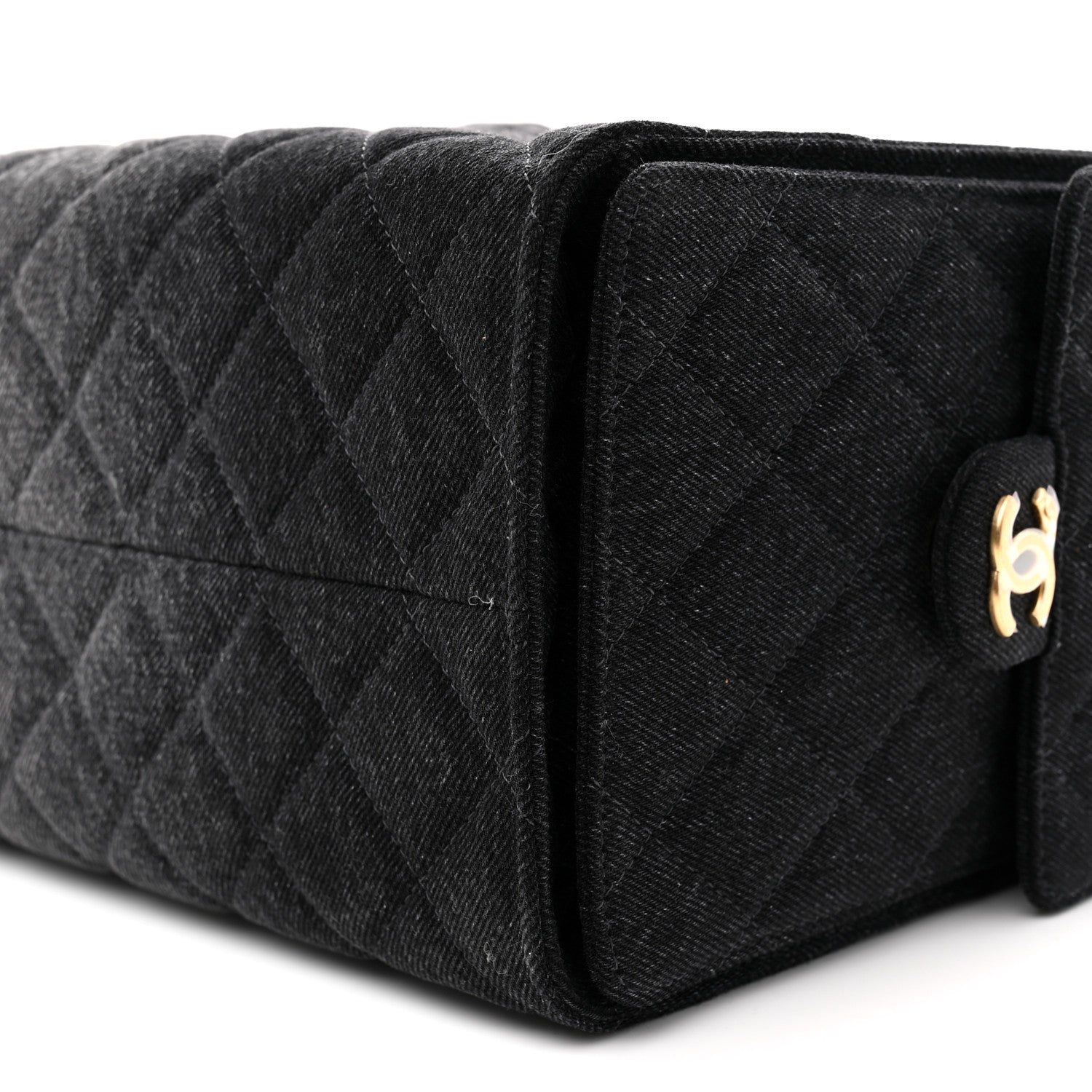 Chanel Washed Denim Quilted Medium Chanel 25 Handbag Black 21 of 21