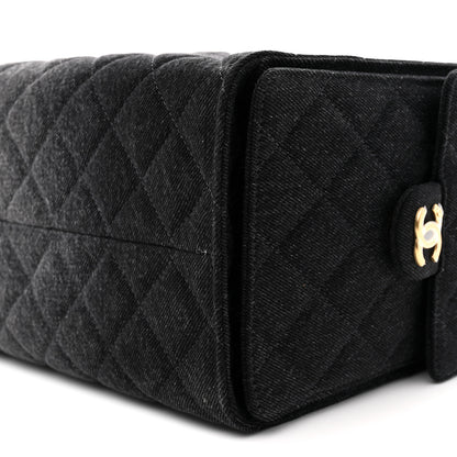 Chanel Washed Denim Quilted Medium Chanel 25 Handbag Black 21 of 21