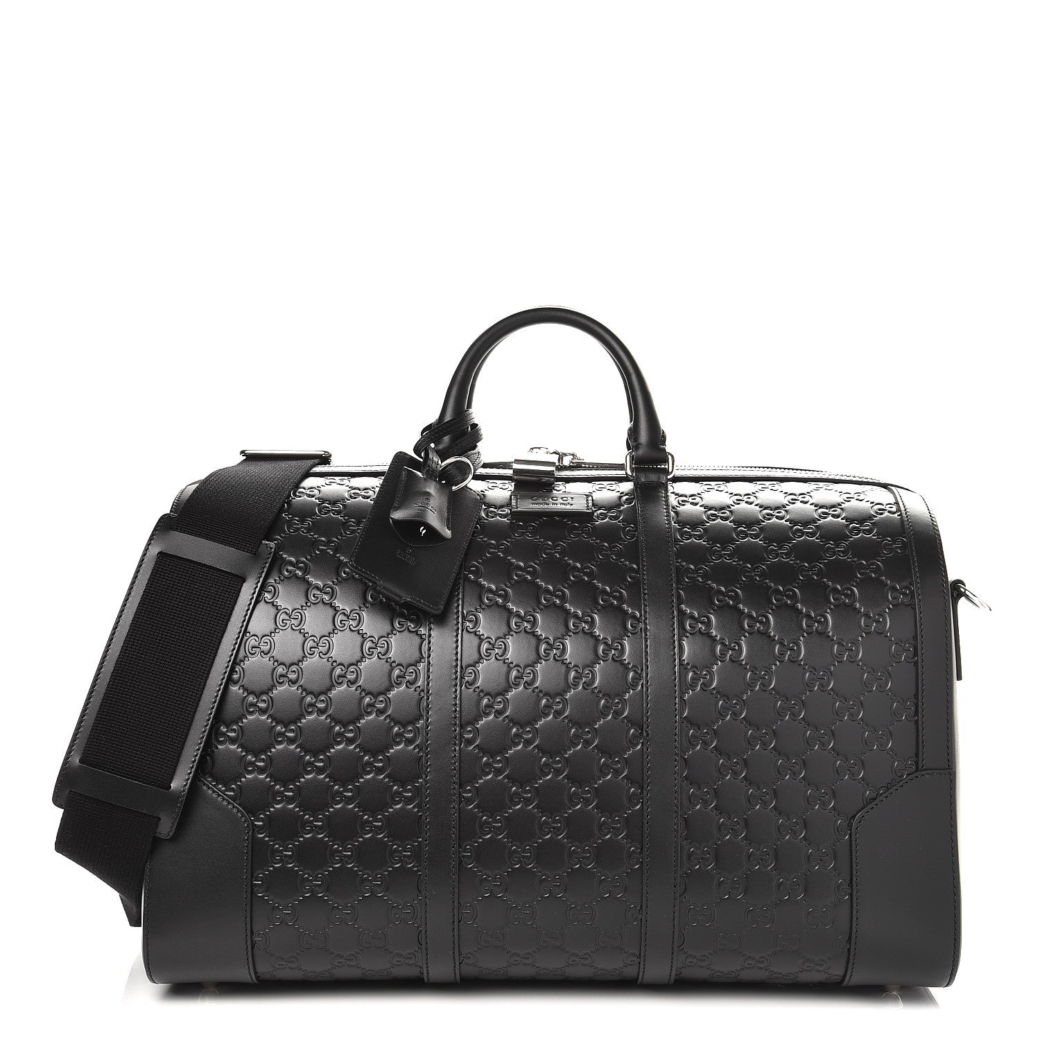 Gucci Guccissima Signature Medium Duffle Black 1 of 7