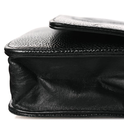 Chanel Caviar Timeless CC Wallet On Chain WOC Black 16 of 16