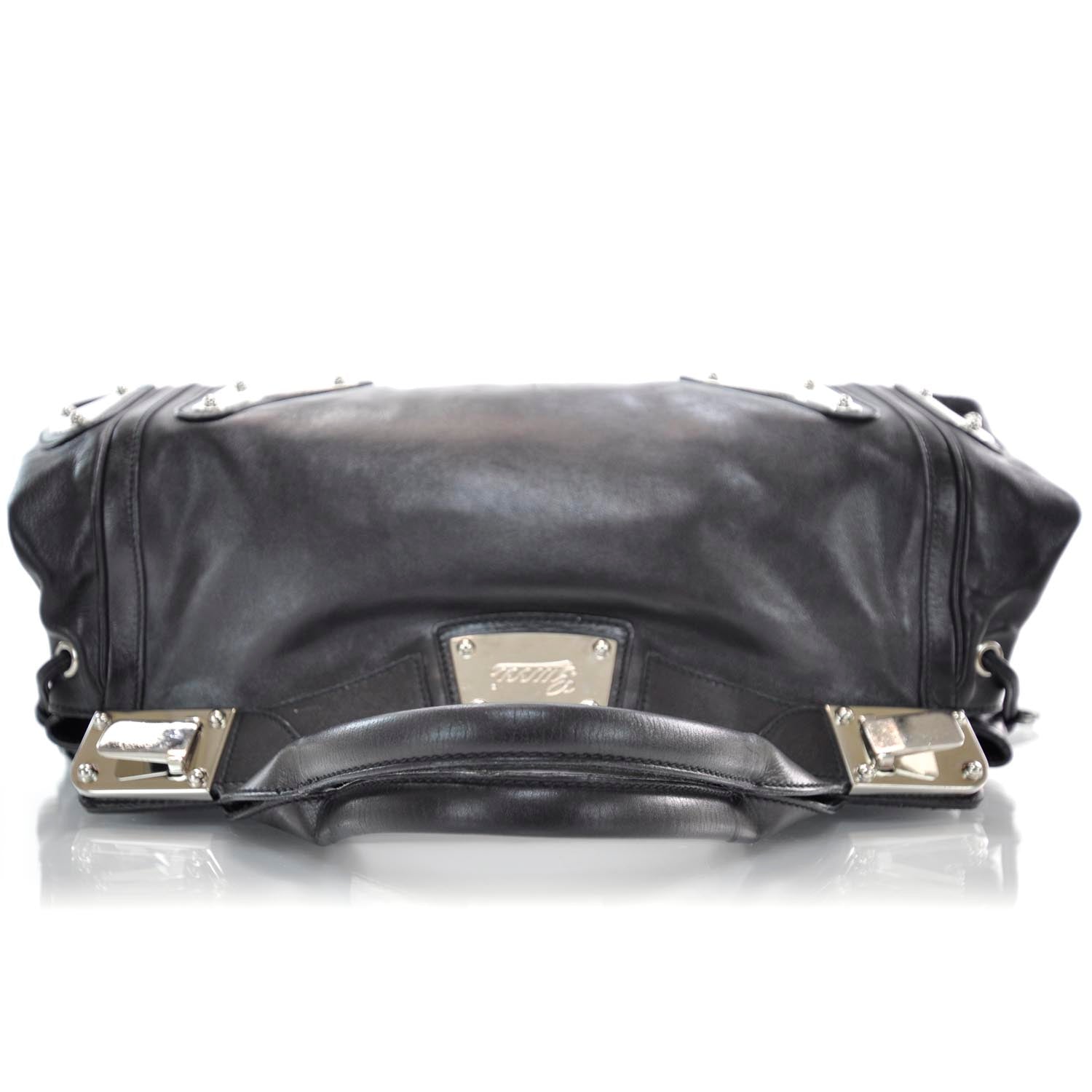 Gucci Leather Bamboo Tassel Race Tote Black 5 of 9