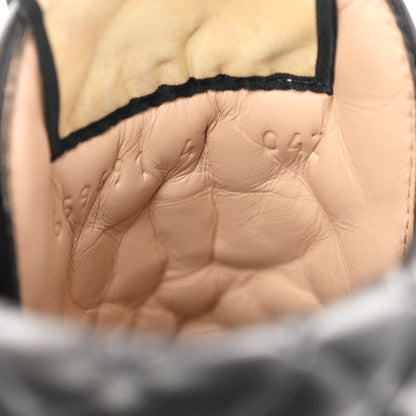 Gucci Apollo Calfskin GG Supreme Nappa Samoa Quilted Lace Up Ankle Boots 41 Black 9 of 10
