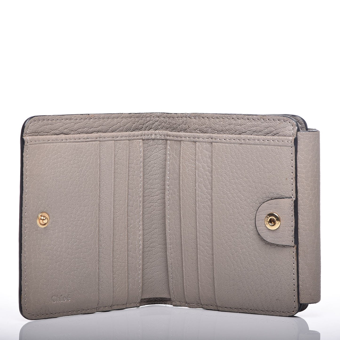 Grained Lambskin Drew Square Wallet Motty Grey