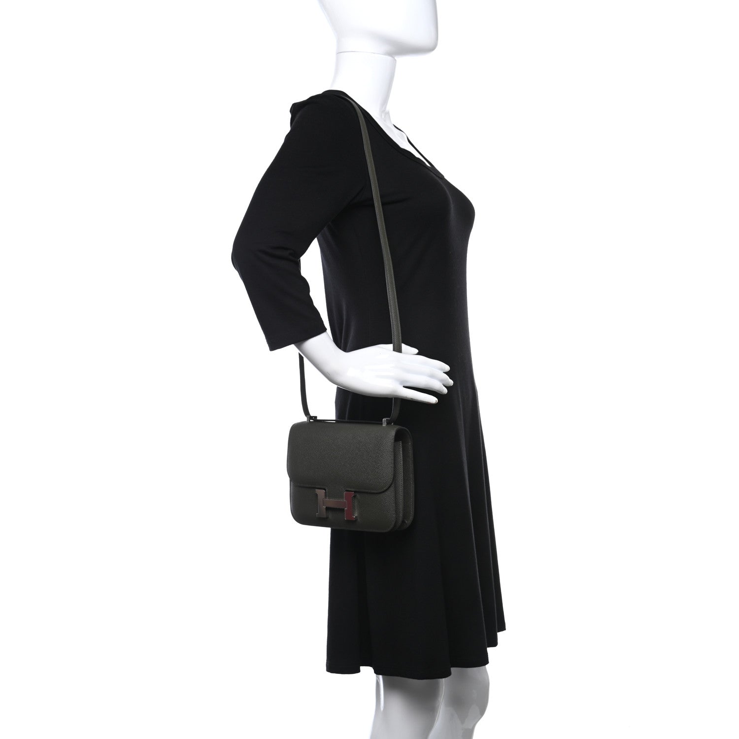 Hermes Epsom Constance 18 Vert De Gris 2 of 9