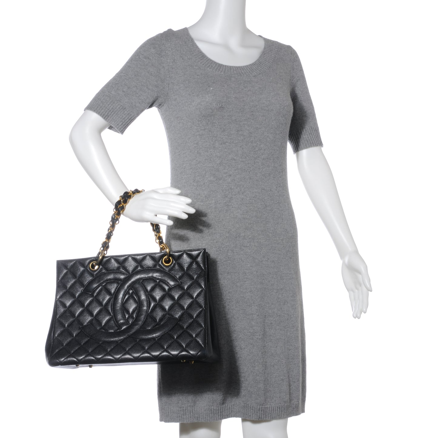 Caviar Grand Shopping Tote GST Black