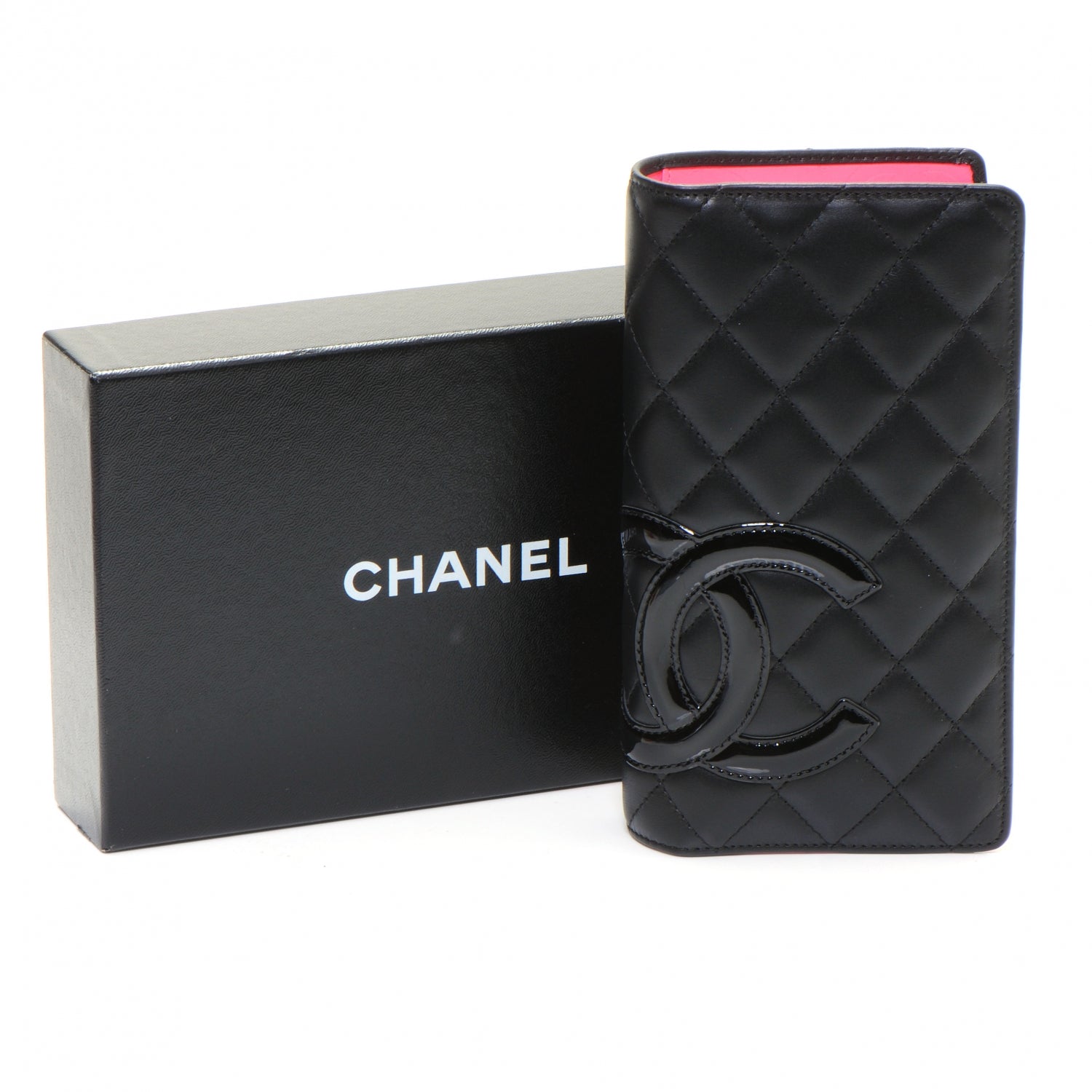 Chanel Calfskin Quilted Cambon Yen Wallet Black 8 of 8