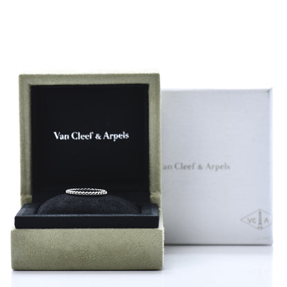Van Cleef & Arpels 18K White Gold Small Perlee Ring 48 4.5 6 of 6