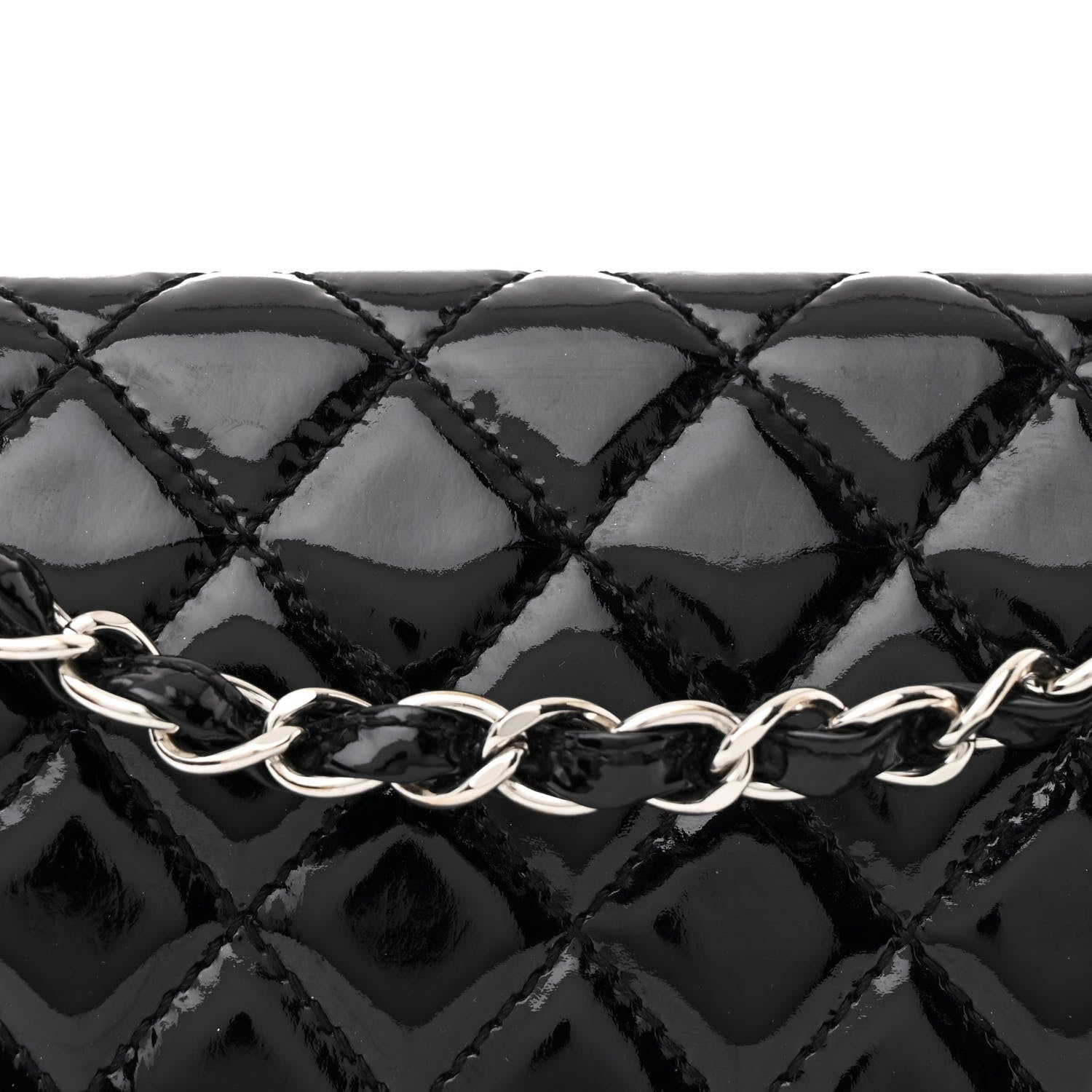 Chanel Patent Quilted Medium Double Flap Black 8 of 11