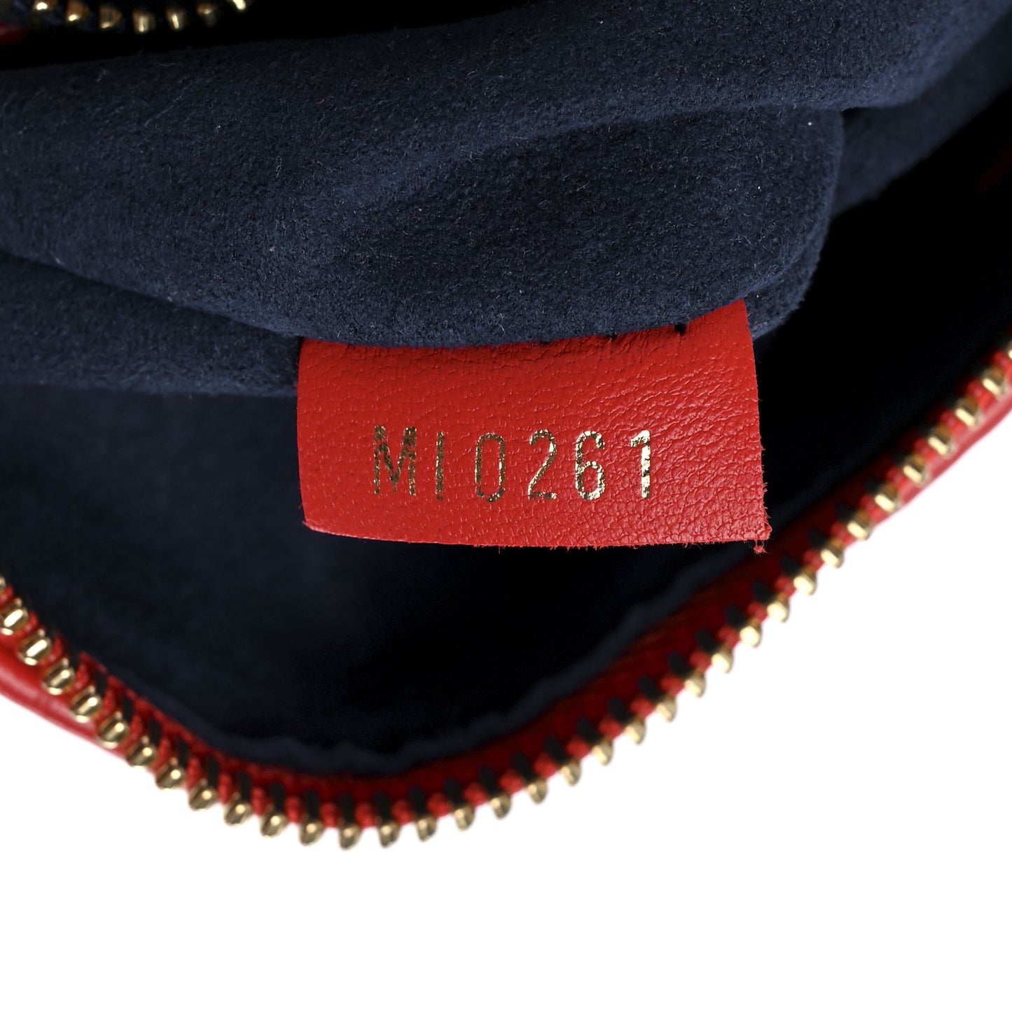 Lambskin Embossed Monogram Coussin PM Red