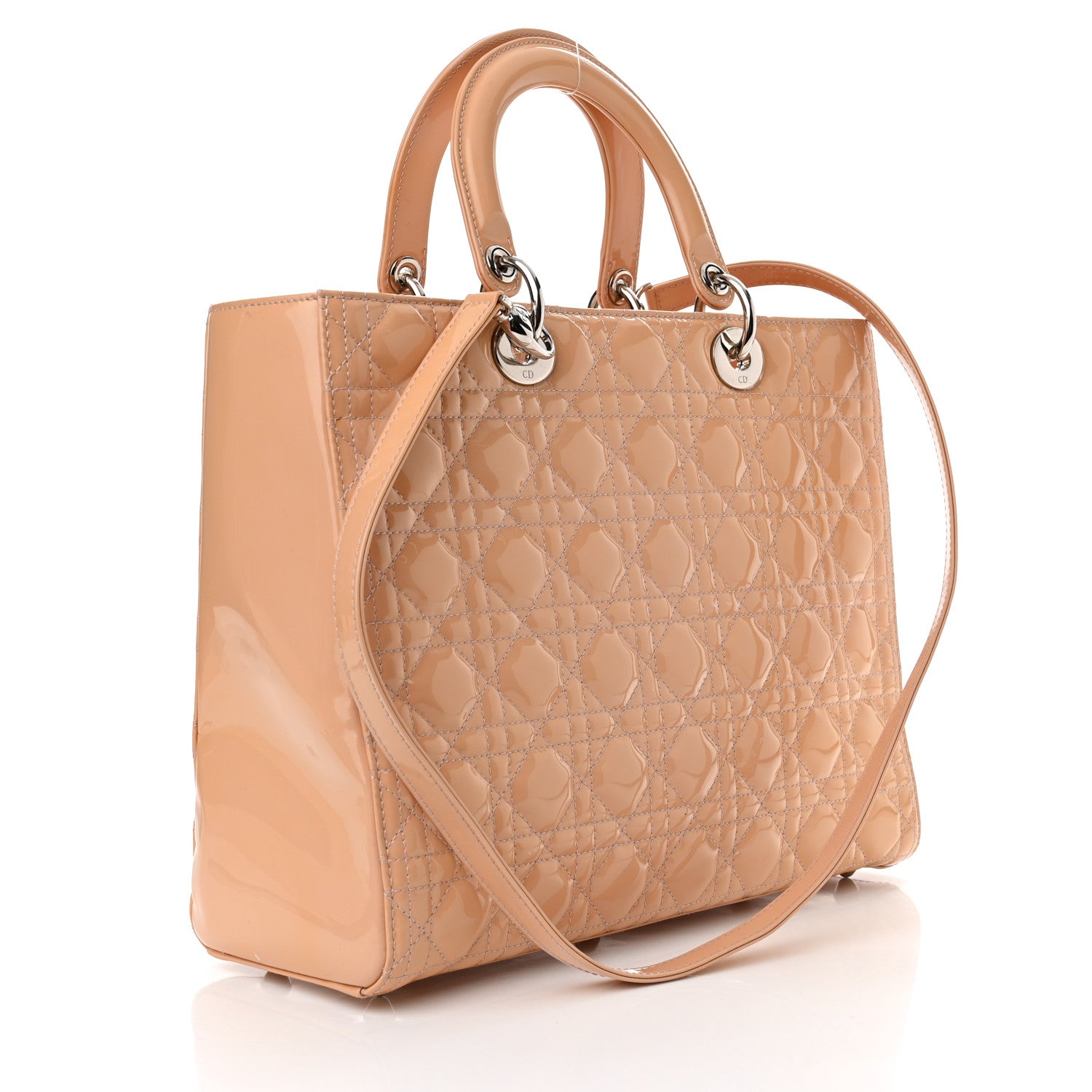 Christian Dior Patent Cannage Large Lady Dior Light Pink 3 of 11