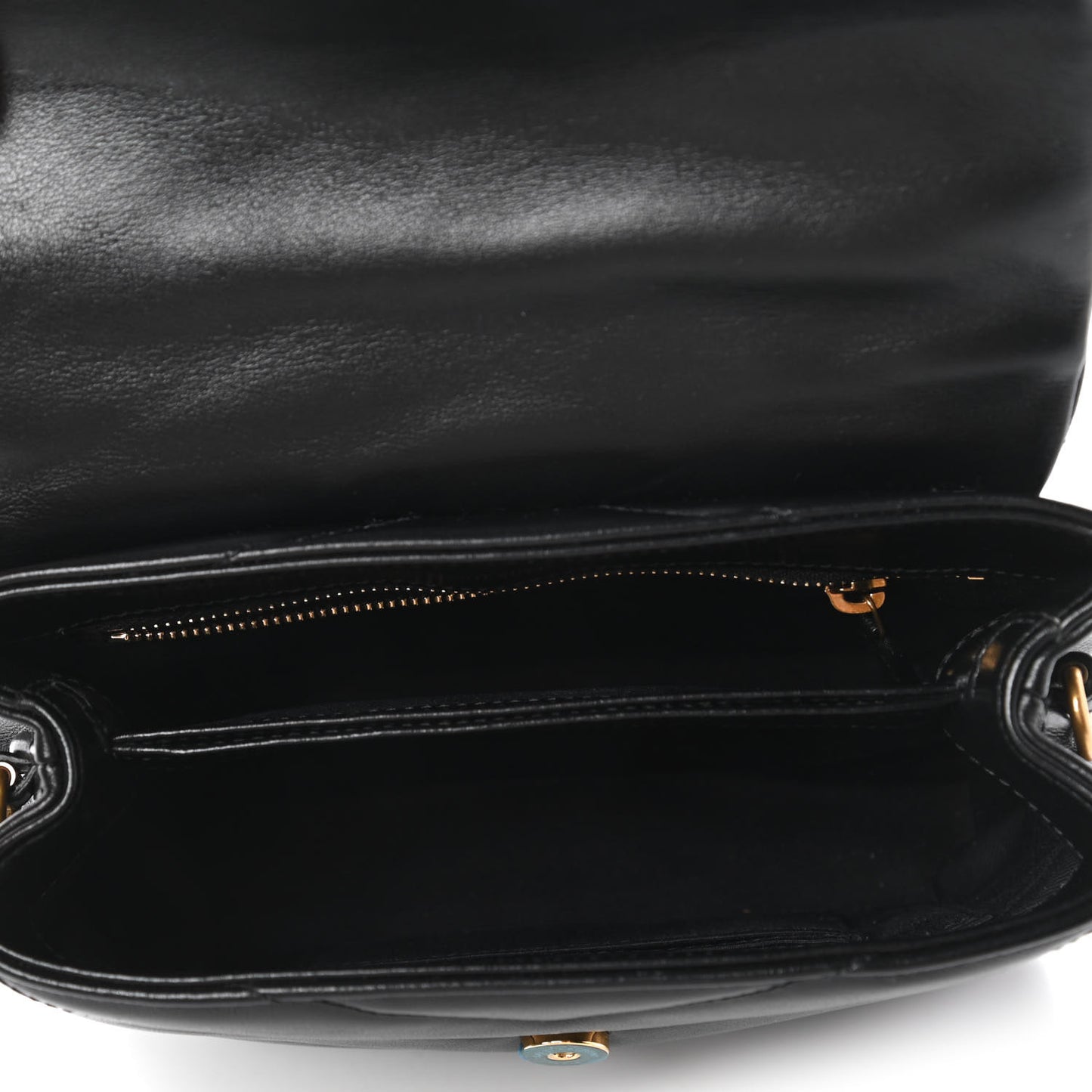 Calfskin Y Quilted Monogram Toy Loulou Crossbody Bag Black