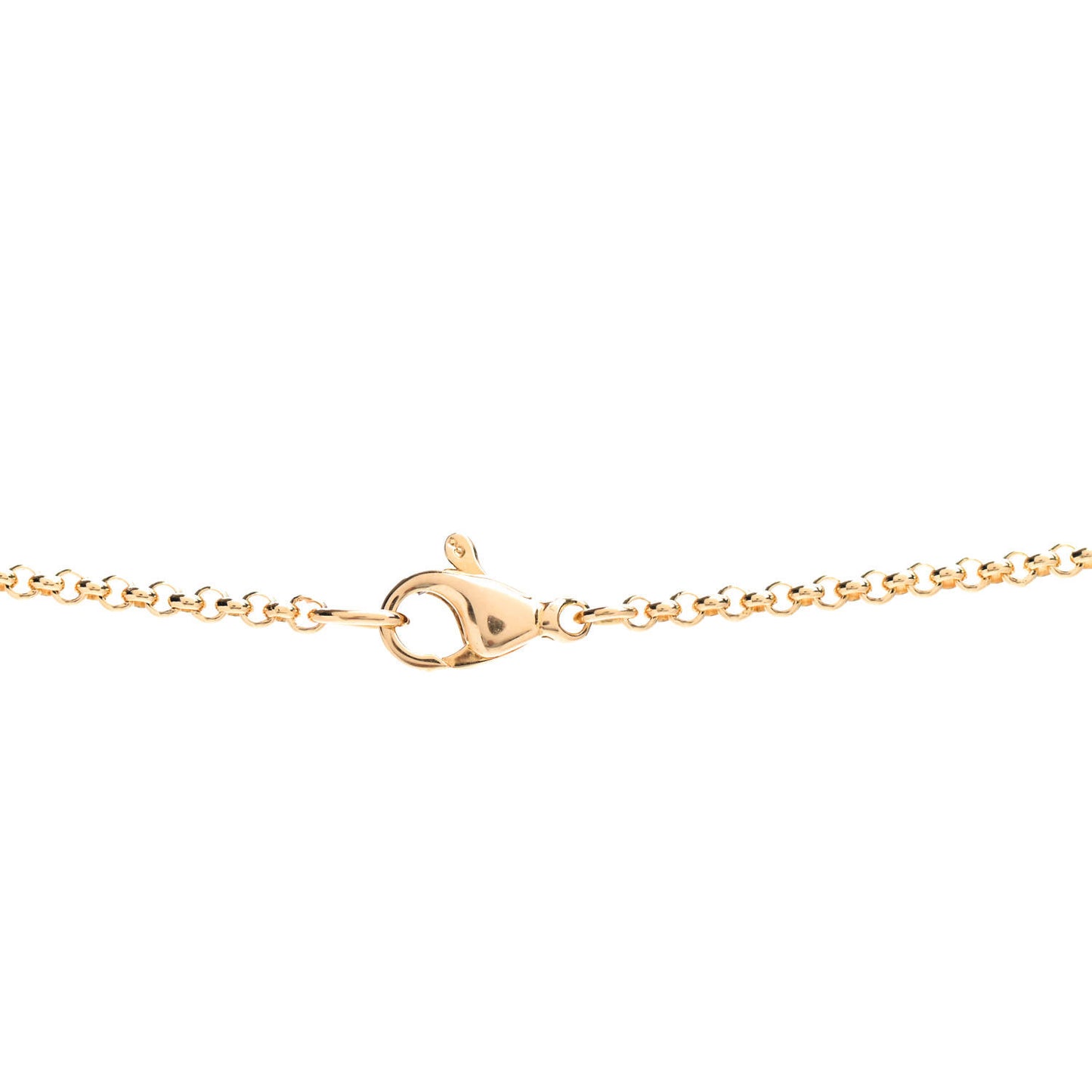18K Yellow Gold Bamboo Slide Pendant Necklace