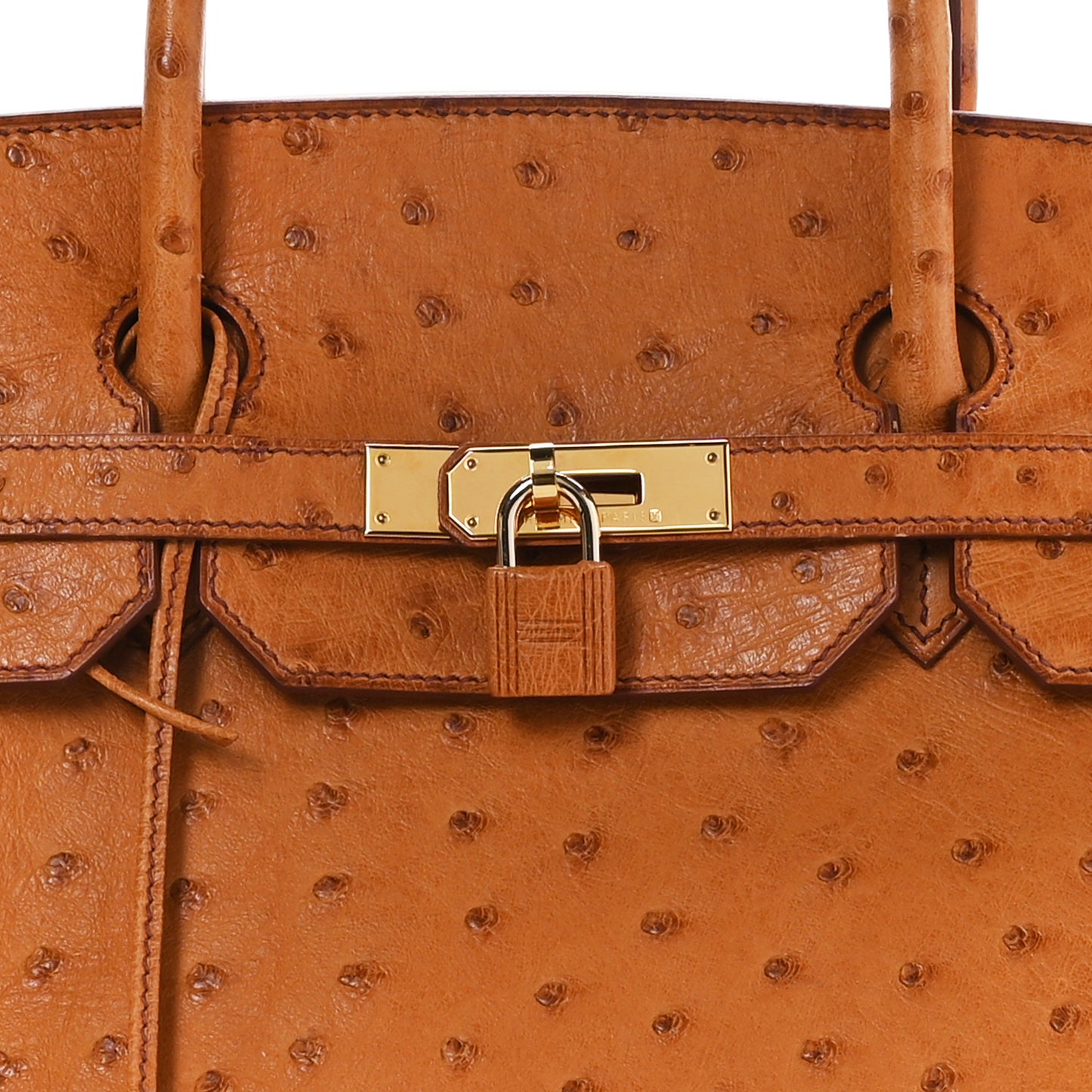 Ostrich Birkin 40 Gold