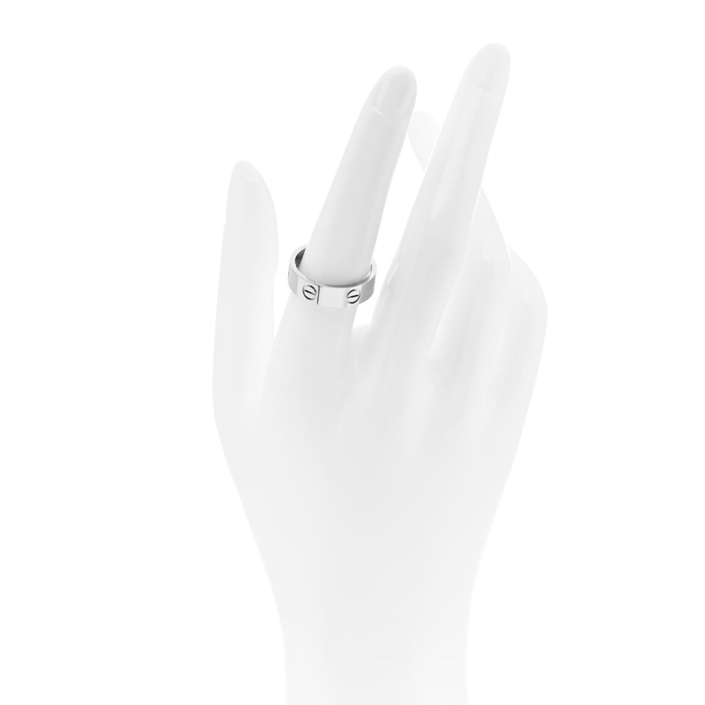 18K White Gold 5.5mm LOVE Ring 56 7.5
