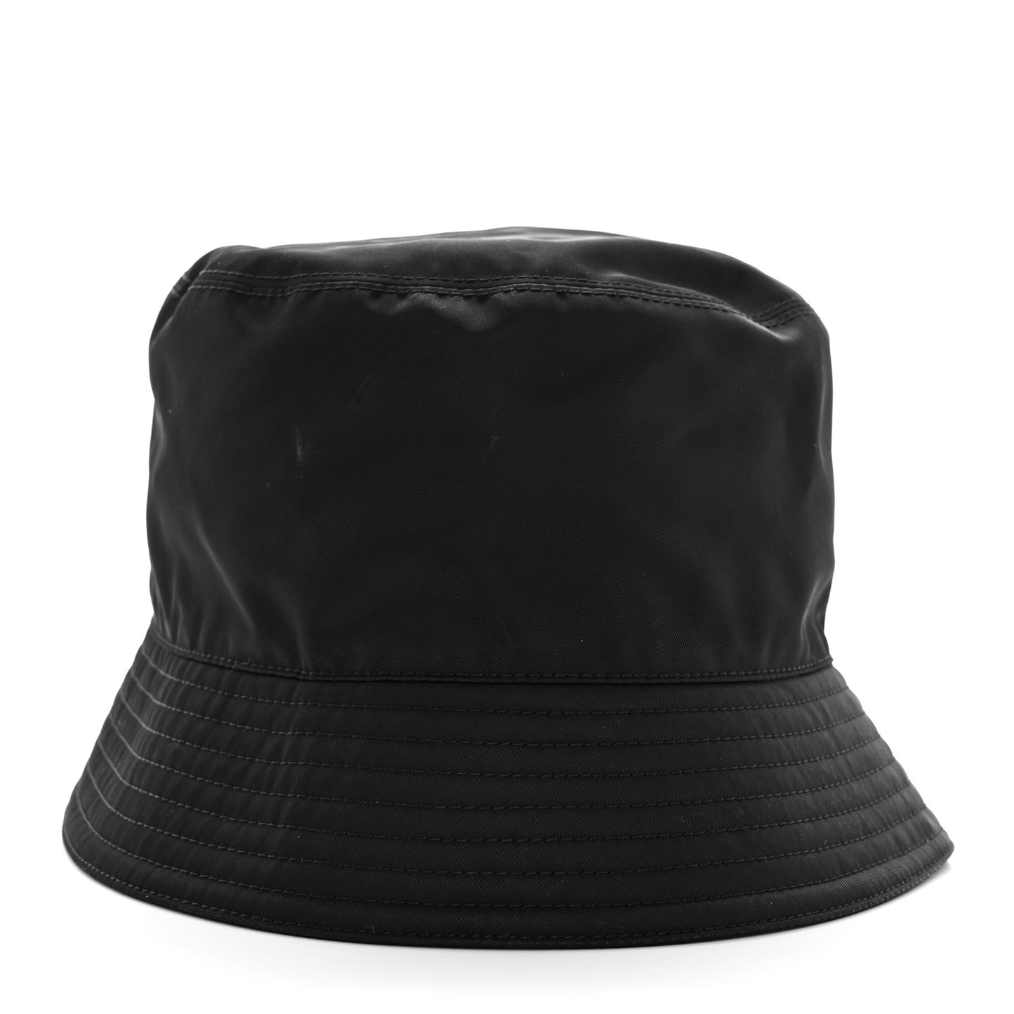 Re-Nylon Metal Triangle Logo Womens Bucket Hat M Black