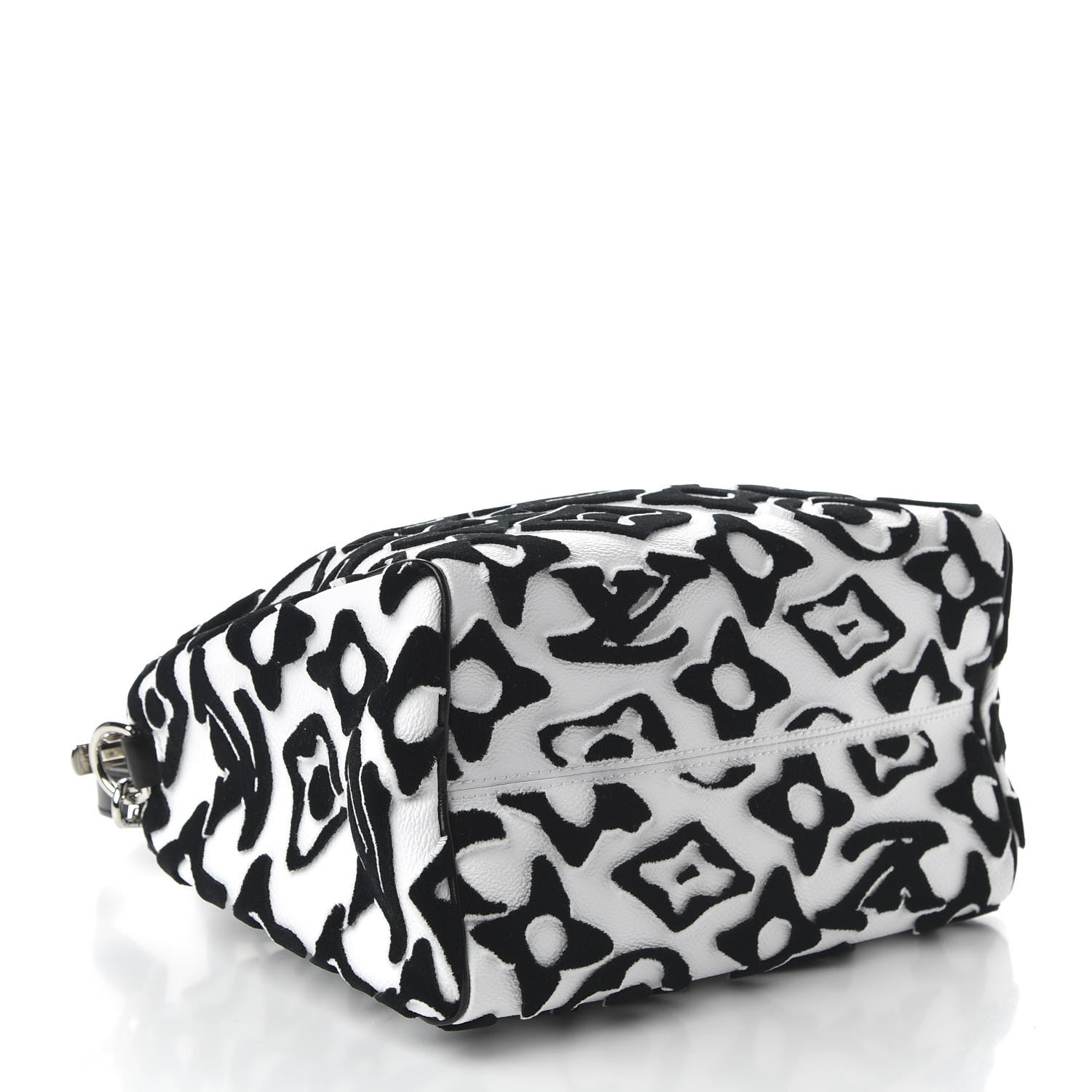 Louis Vuitton X UF Tufted Monogram Speedy Bandouliere 25 White Black 4 of 9