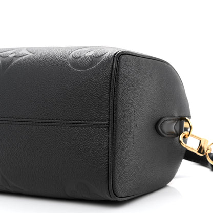 Louis Vuitton Empreinte Monogram Giant Speedy Bandouliere 25 Black 9 of 10