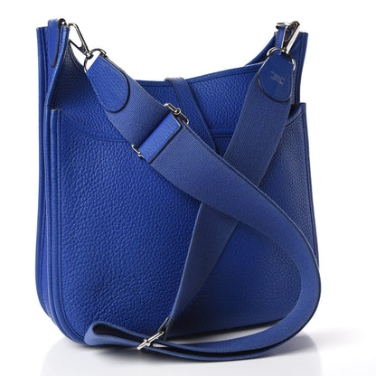 Hermes Taurillon Clemence Evelyne III PM Bleu Electrique 3 of 16